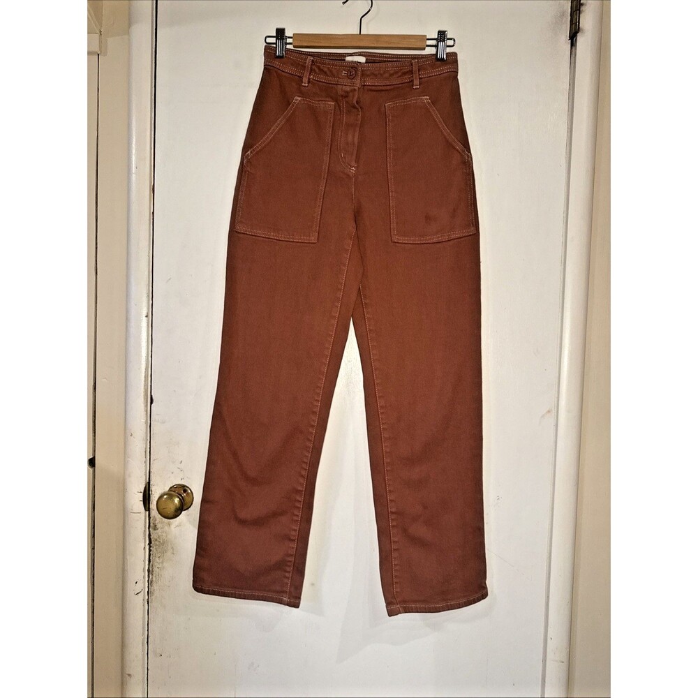 Wilfred Free Aritzia Brown High Waisted Modern Cargo Utility Pants | Women's 4